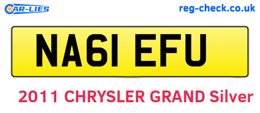 NA61EFU are the vehicle registration plates.