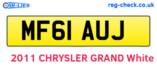MF61AUJ are the vehicle registration plates.