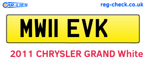 MW11EVK are the vehicle registration plates.