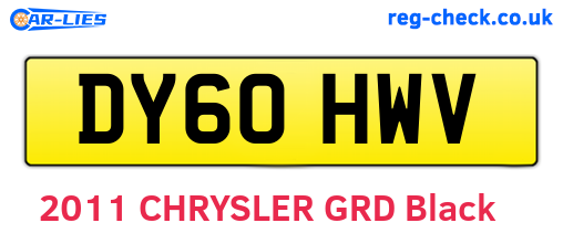 DY60HWV are the vehicle registration plates.