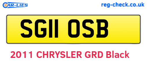 SG11OSB are the vehicle registration plates.