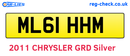 ML61HHM are the vehicle registration plates.