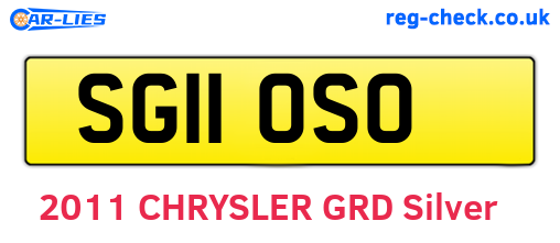 SG11OSO are the vehicle registration plates.