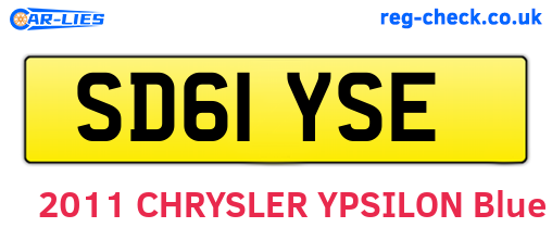 SD61YSE are the vehicle registration plates.