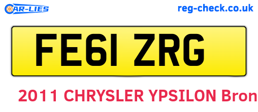 FE61ZRG are the vehicle registration plates.