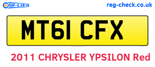 MT61CFX are the vehicle registration plates.