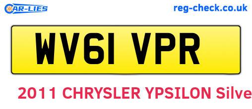WV61VPR are the vehicle registration plates.