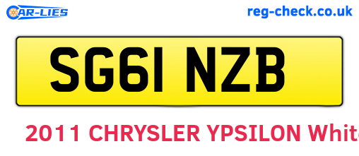 SG61NZB are the vehicle registration plates.