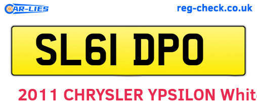 SL61DPO are the vehicle registration plates.