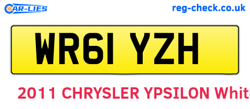 WR61YZH are the vehicle registration plates.