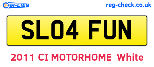 SL04FUN are the vehicle registration plates.