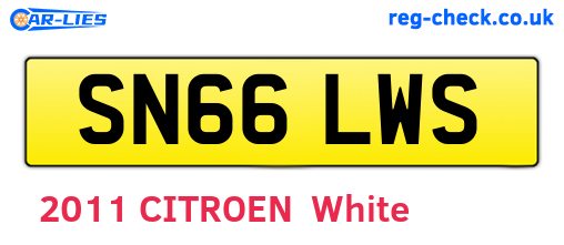 SN66LWS are the vehicle registration plates.