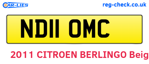 ND11OMC are the vehicle registration plates.