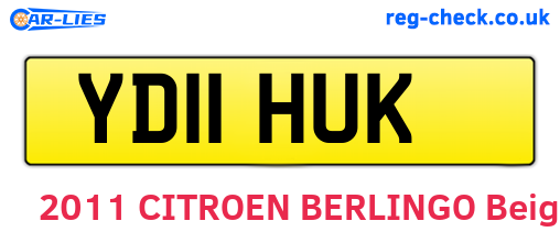 YD11HUK are the vehicle registration plates.