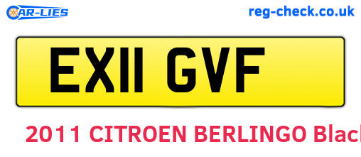 EX11GVF are the vehicle registration plates.