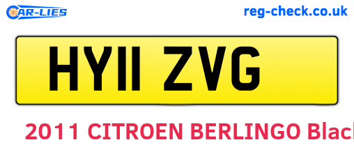 HY11ZVG are the vehicle registration plates.