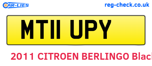 MT11UPY are the vehicle registration plates.