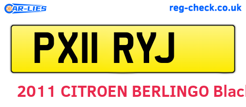 PX11RYJ are the vehicle registration plates.