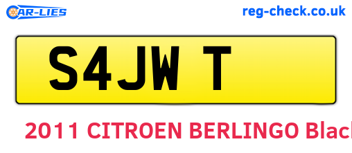 S4JWT are the vehicle registration plates.
