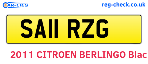 SA11RZG are the vehicle registration plates.