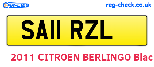 SA11RZL are the vehicle registration plates.