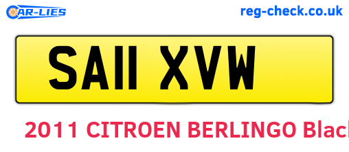 SA11XVW are the vehicle registration plates.