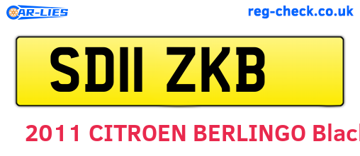 SD11ZKB are the vehicle registration plates.