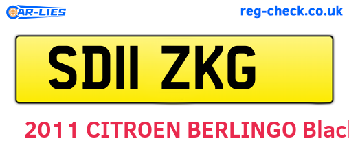 SD11ZKG are the vehicle registration plates.