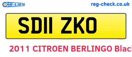SD11ZKO are the vehicle registration plates.