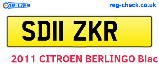 SD11ZKR are the vehicle registration plates.