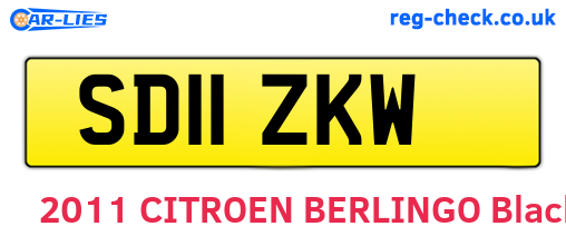 SD11ZKW are the vehicle registration plates.