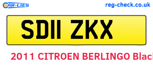 SD11ZKX are the vehicle registration plates.