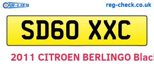 SD60XXC are the vehicle registration plates.