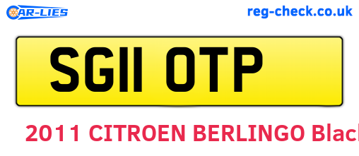 SG11OTP are the vehicle registration plates.
