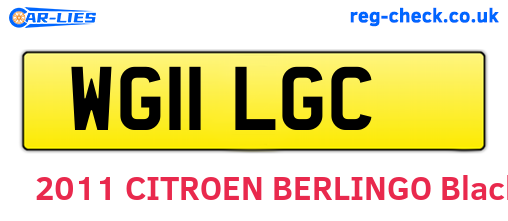 WG11LGC are the vehicle registration plates.