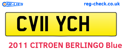 CV11YCH are the vehicle registration plates.