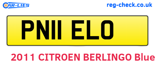 PN11ELO are the vehicle registration plates.