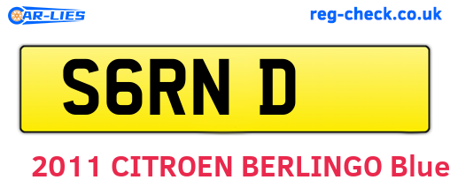 S6RND are the vehicle registration plates.