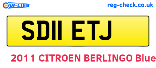 SD11ETJ are the vehicle registration plates.