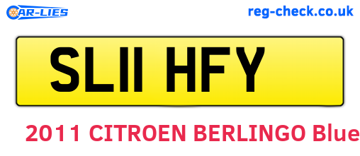 SL11HFY are the vehicle registration plates.