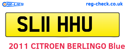 SL11HHU are the vehicle registration plates.