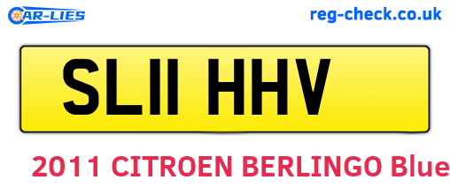 SL11HHV are the vehicle registration plates.
