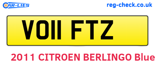 VO11FTZ are the vehicle registration plates.