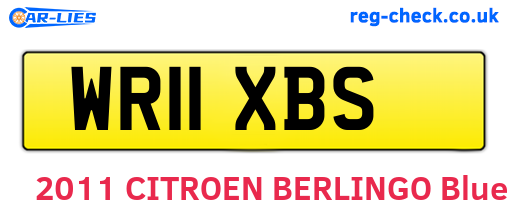 WR11XBS are the vehicle registration plates.
