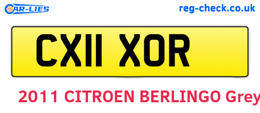 CX11XOR are the vehicle registration plates.