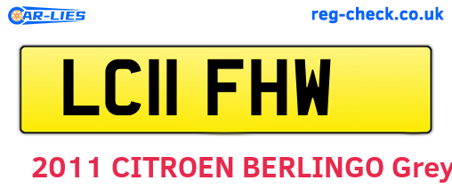 LC11FHW are the vehicle registration plates.
