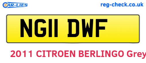 NG11DWF are the vehicle registration plates.