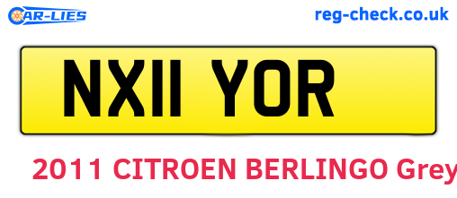 NX11YOR are the vehicle registration plates.