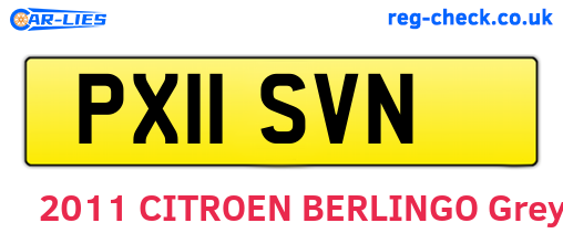 PX11SVN are the vehicle registration plates.