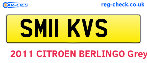 SM11KVS are the vehicle registration plates.